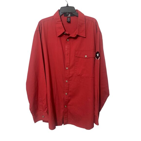 Marithe' Francois Girbaud Button up Long SL Military Inspired Mens Shirt XL - Picture 4 of 16